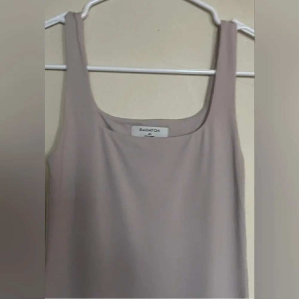 ARITZIA BABATON SCULPTING MIDI DRESS PINK BODYCON SLIP XS Contour Square Neck